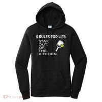 Funny Pickleball Pun Stay Out Of The Kitchen Green Gift Women's Hoodie thumb 0