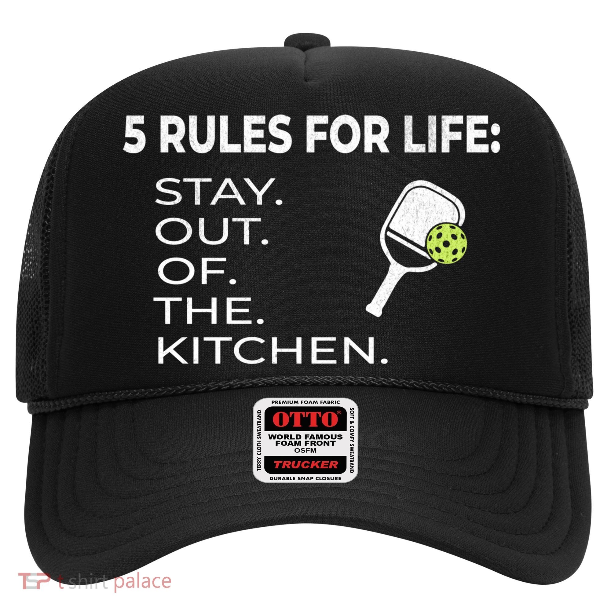 Funny Pickleball Pun Stay Out Of The Kitchen Green Gift Hat