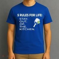 Funny Pickleball Pun Stay Out Of The Kitchen Green Gift T-Shirt thumb 3