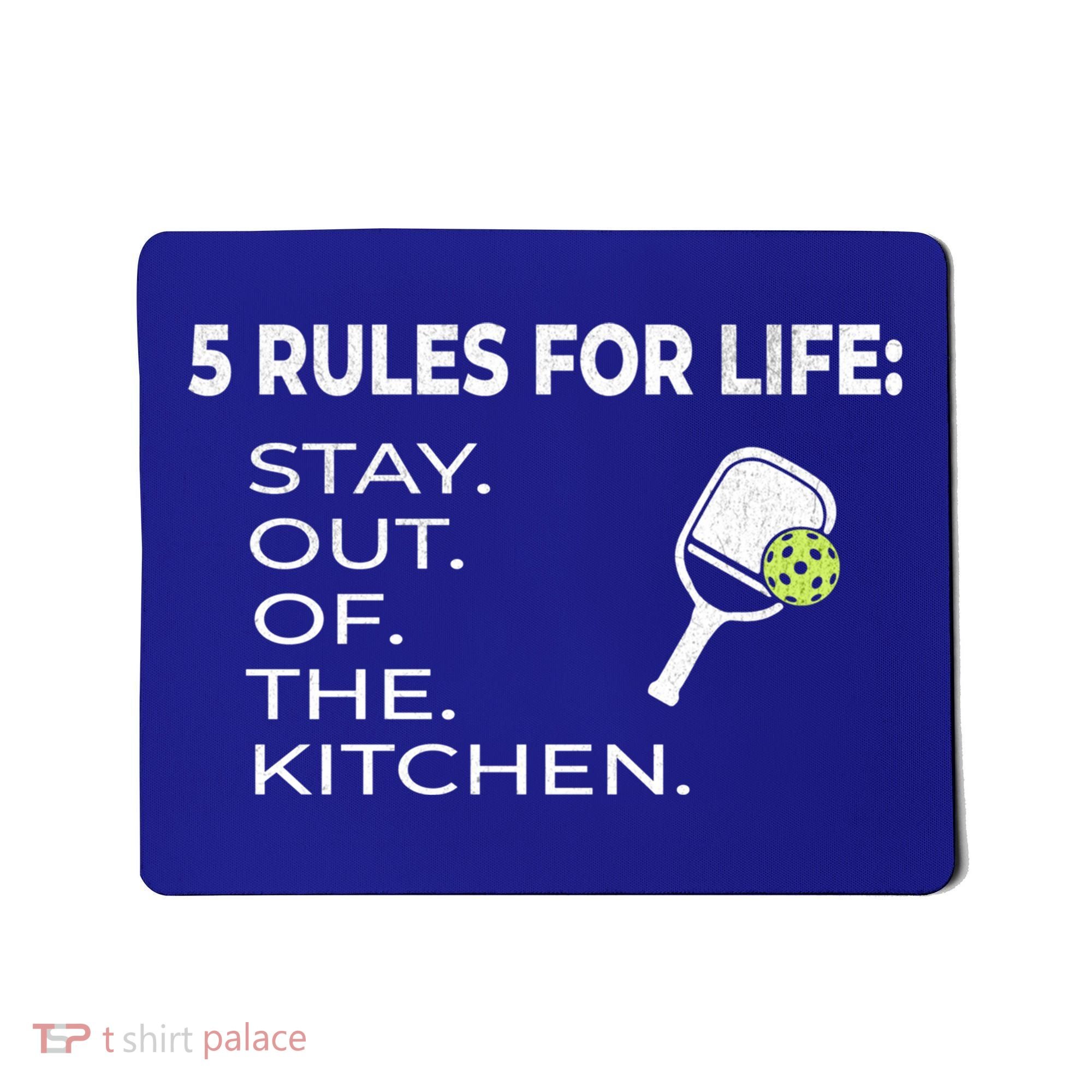 Funny Pickleball Pun Stay Out Of The Kitchen Green Gift Mousepad