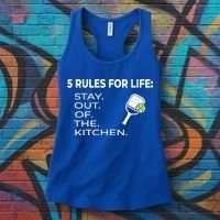 Funny Pickleball Pun Stay Out Of The Kitchen Green Gift Women's Tank Top thumb 3