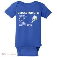Funny Pickleball Pun Stay Out Of The Kitchen Green Gift Baby Bodysuit thumb 0