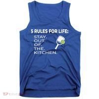 Funny Pickleball Pun Stay Out Of The Kitchen Green Gift Tank Top thumb 0