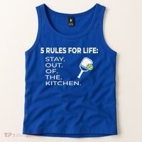 Funny Pickleball Pun Stay Out Of The Kitchen Green Gift Tank Top thumb 2