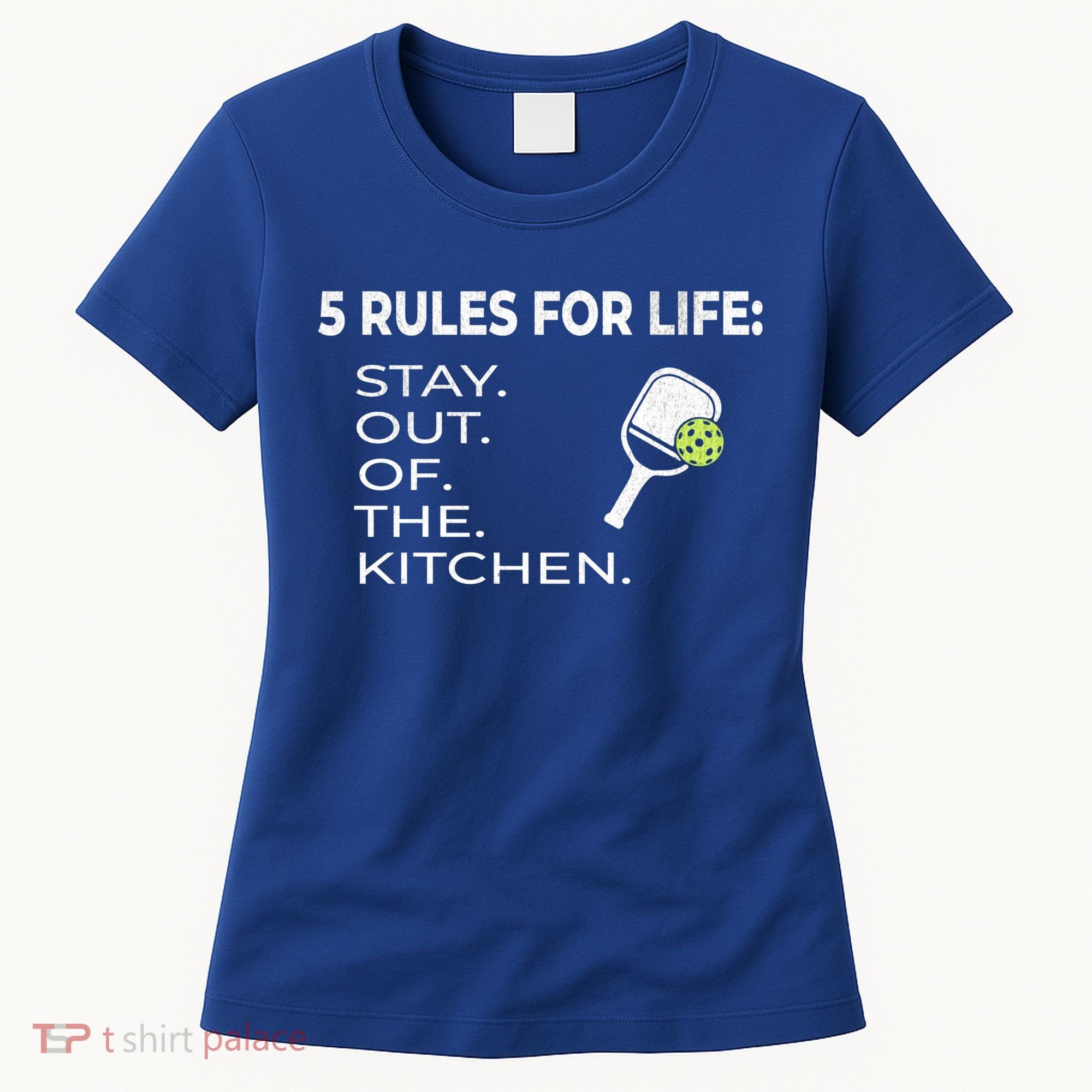 Funny Pickleball Pun Stay Out Of The Kitchen Green Gift Women's T-Shirt