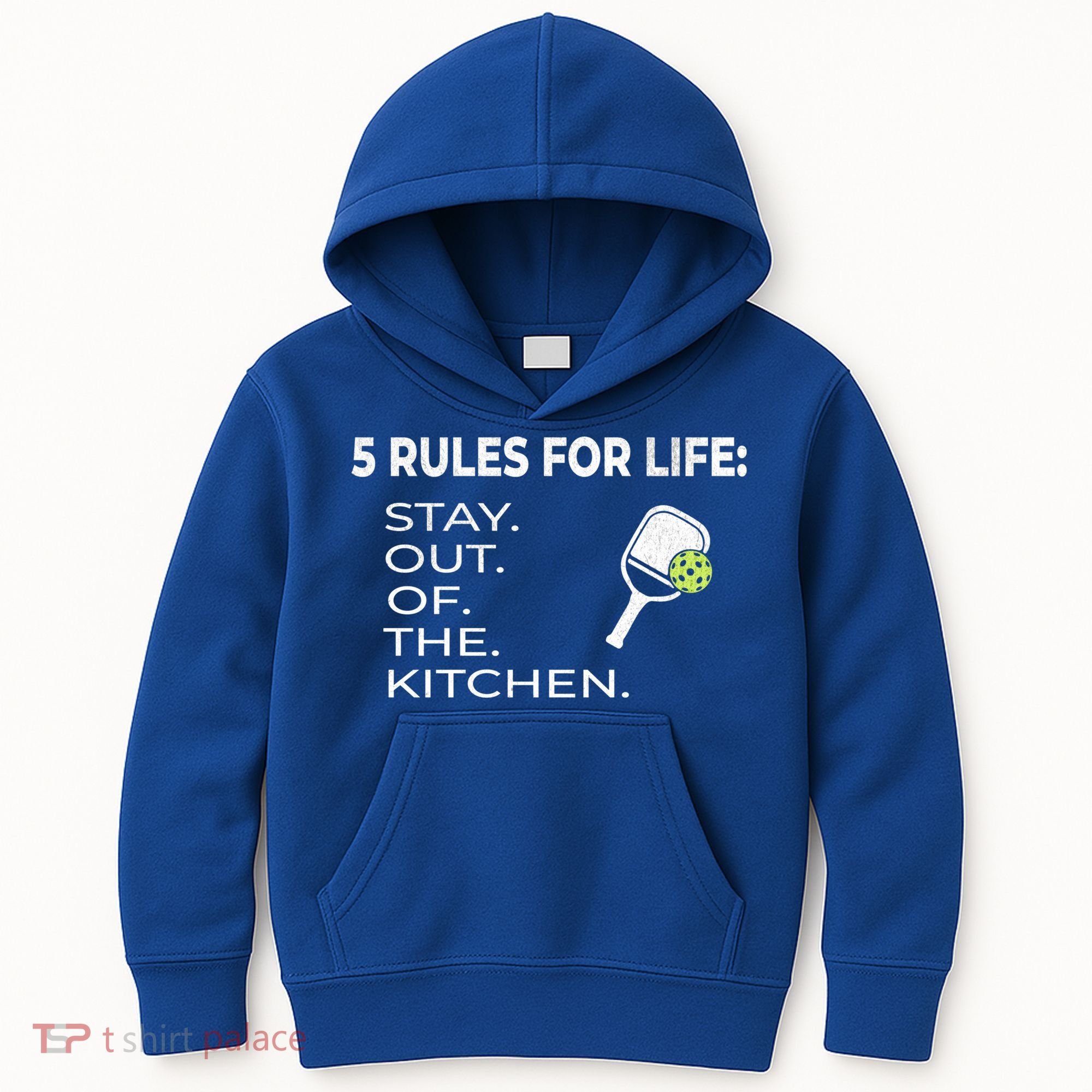 Funny Pickleball Pun Stay Out Of The Kitchen Green Gift Kids Hoodie