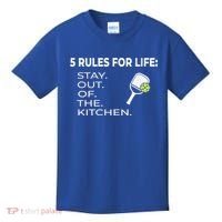 Funny Pickleball Pun Stay Out Of The Kitchen Green Gift Kids T-Shirt thumb 0