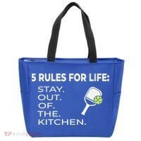 Funny Pickleball Pun Stay Out Of The Kitchen Green Gift Tote Bag thumb 0