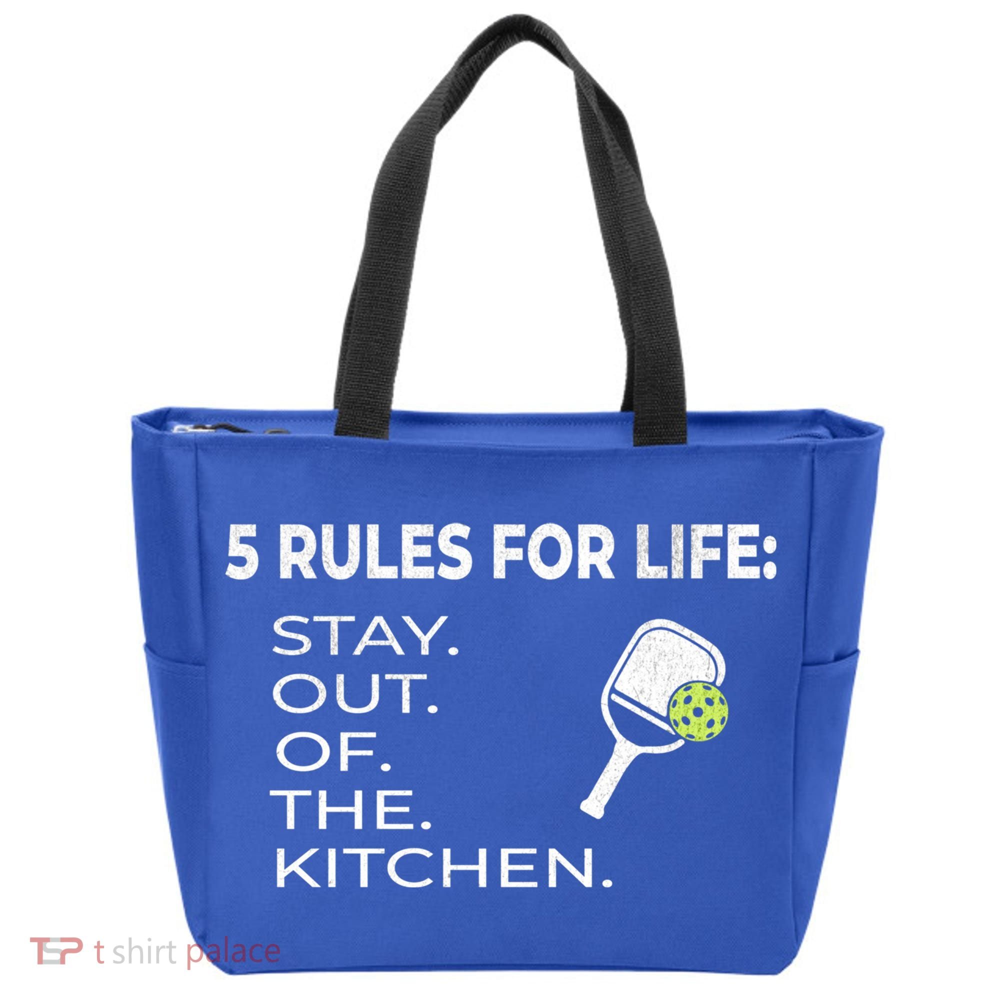 Funny Pickleball Pun Stay Out Of The Kitchen Green Gift Tote Bag