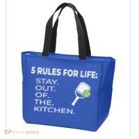 Funny Pickleball Pun Stay Out Of The Kitchen Green Gift Tote Bag thumb 3