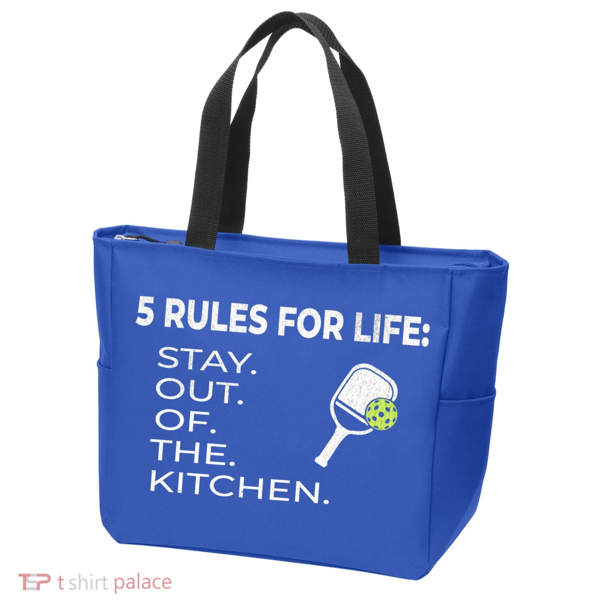 Funny Pickleball Pun Stay Out Of The Kitchen Green Gift Tote Bag