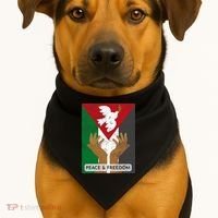 Free Palestine Peace & Freedom Support Palestine And Gaza USA-Made Doggie Bandana thumb 1