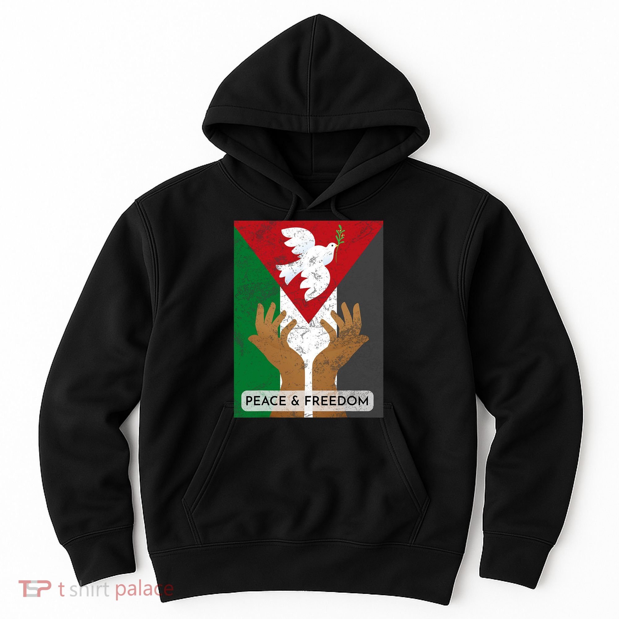 Free Palestine Peace & Freedom Support Palestine And Gaza Hoodie