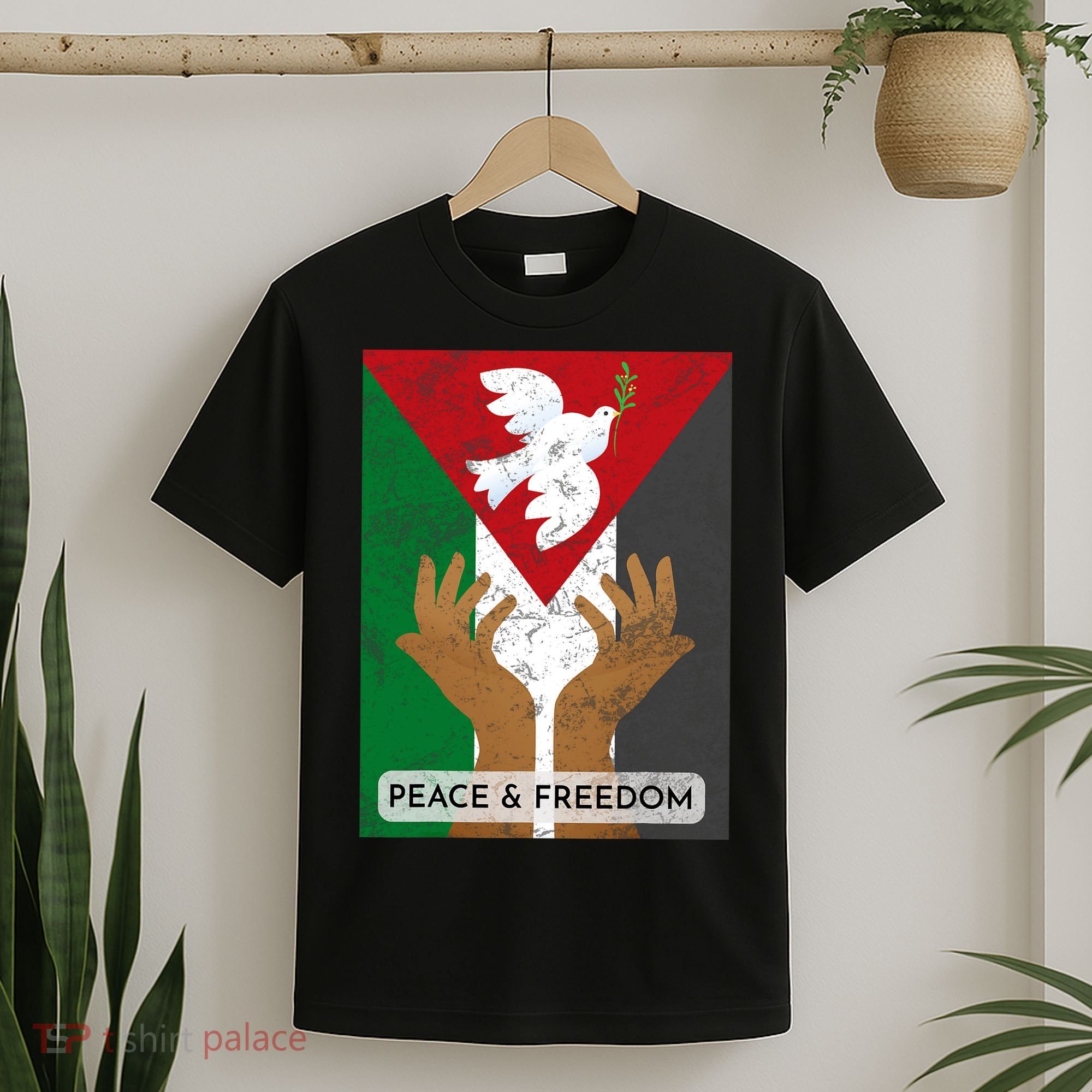 Free Palestine Peace & Freedom Support Palestine And Gaza T-Shirt