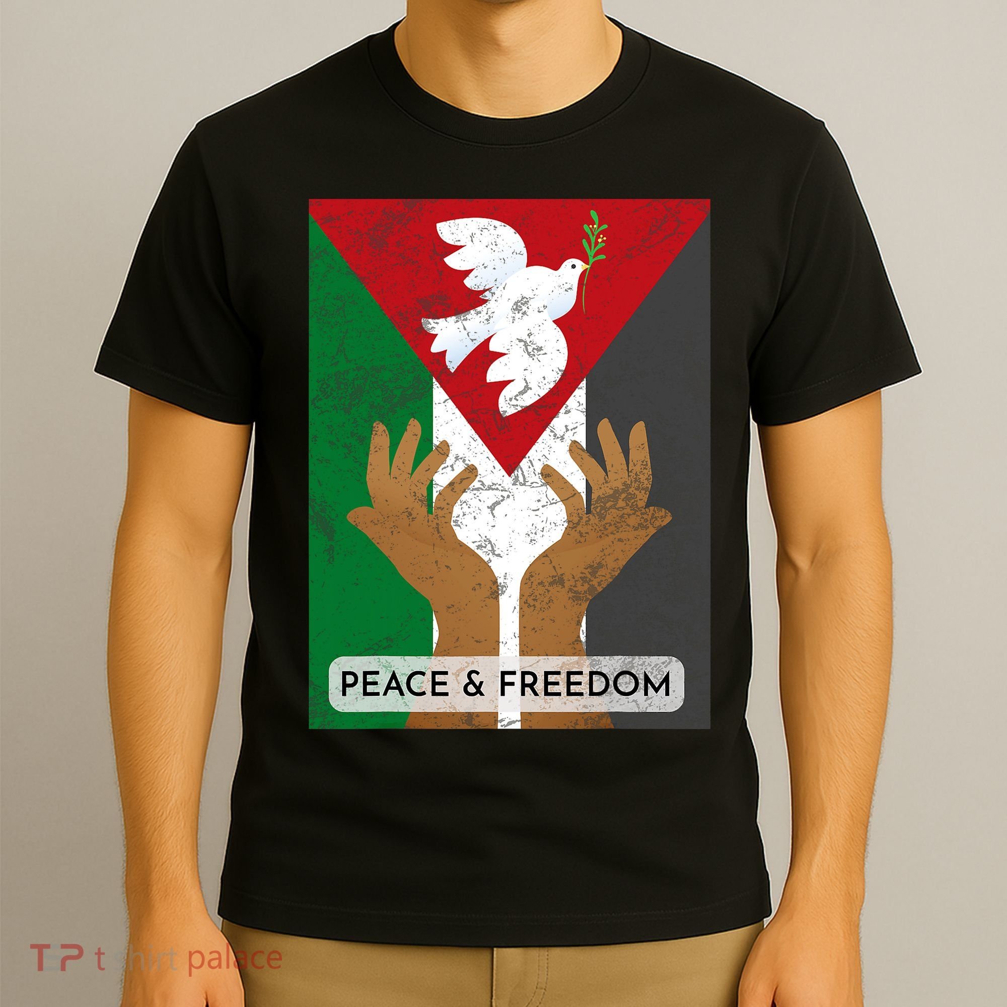 Free Palestine Peace & Freedom Support Palestine And Gaza T-Shirt