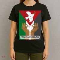 Free Palestine Peace & Freedom Support Palestine And Gaza T-Shirt thumb 4