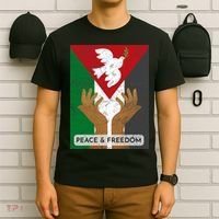 Free Palestine Peace & Freedom Support Palestine And Gaza T-Shirt thumb 6