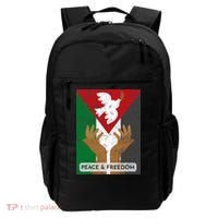Free Palestine Peace & Freedom Support Palestine And Gaza Backpack thumb 0