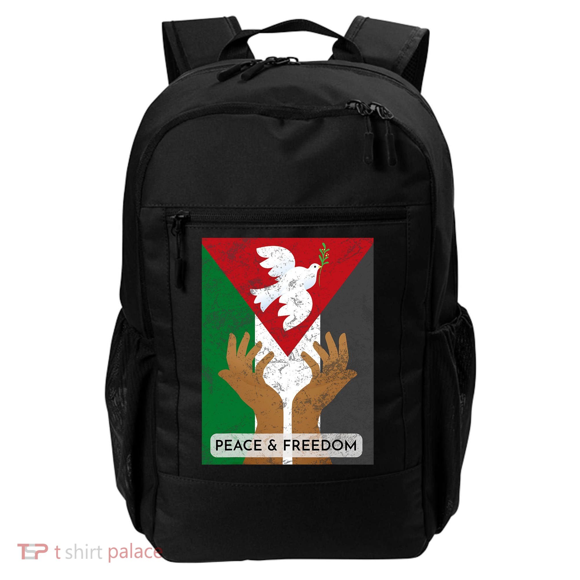 Free Palestine Peace & Freedom Support Palestine And Gaza Backpack