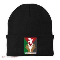 Free Palestine Peace & Freedom Support Palestine And Gaza Beanie thumb 0