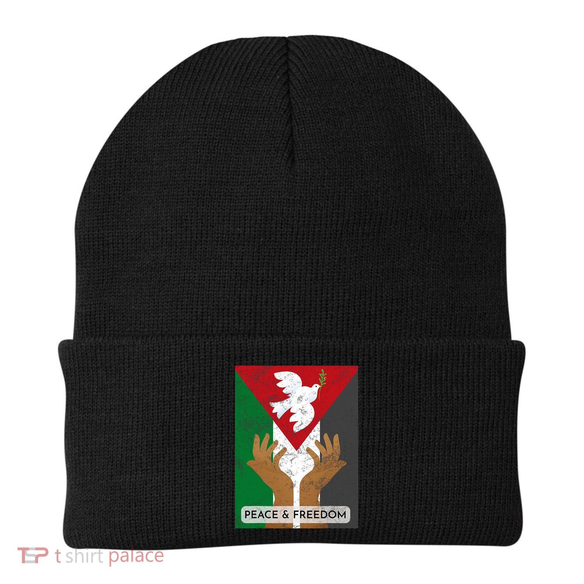 Free Palestine Peace & Freedom Support Palestine And Gaza Beanie