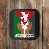 Free Palestine Peace & Freedom Support Palestine And Gaza Coaster thumb 0