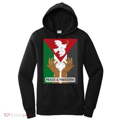Free Palestine Peace & Freedom Support Palestine And Gaza Women's Hoodie