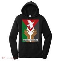 Free Palestine Peace & Freedom Support Palestine And Gaza Women's Hoodie thumb 0