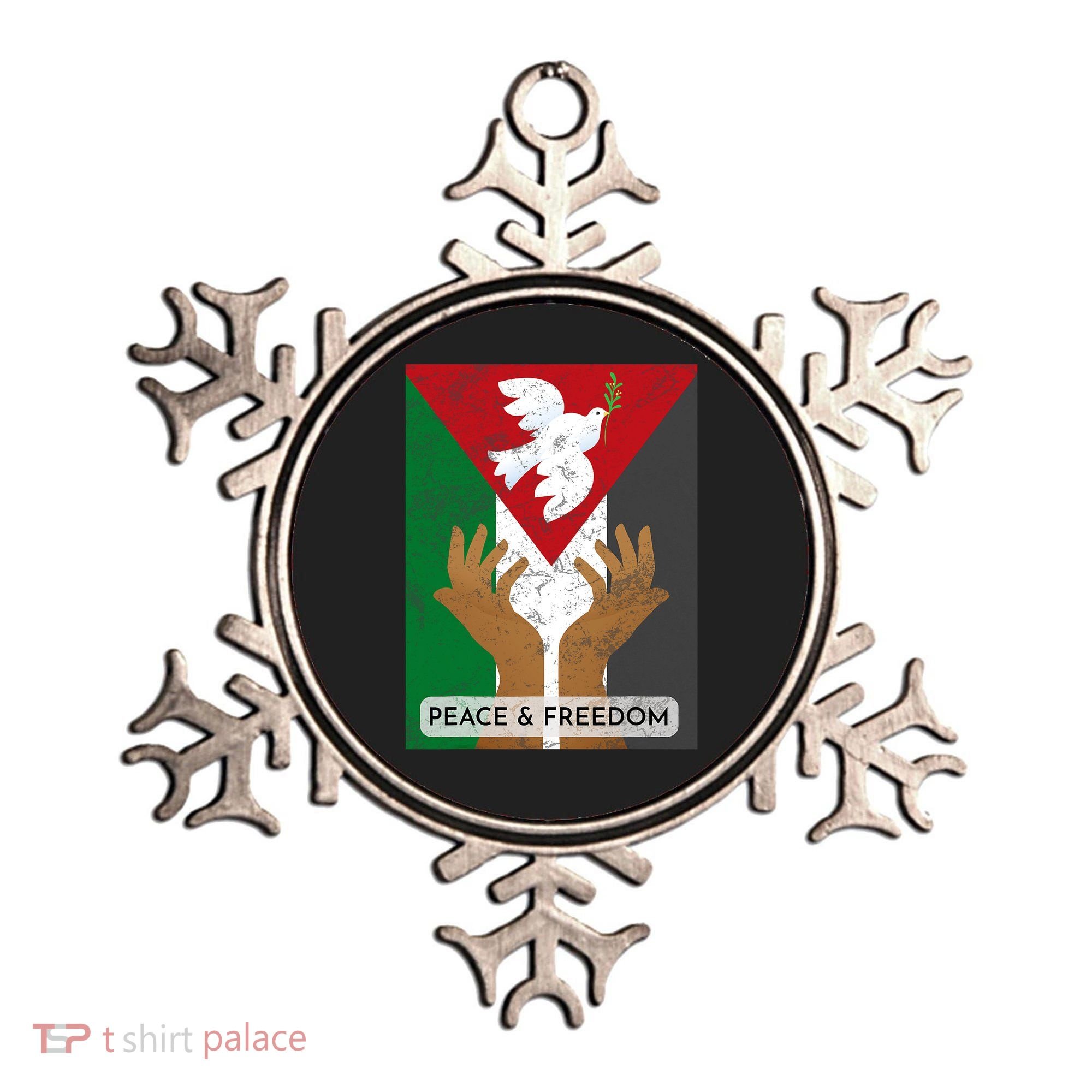 Free Palestine Peace & Freedom Support Palestine And Gaza Ornament