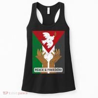 Free Palestine Peace & Freedom Support Palestine And Gaza Women's Tank Top thumb 0