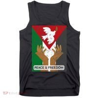 Free Palestine Peace & Freedom Support Palestine And Gaza Tank Top thumb 0