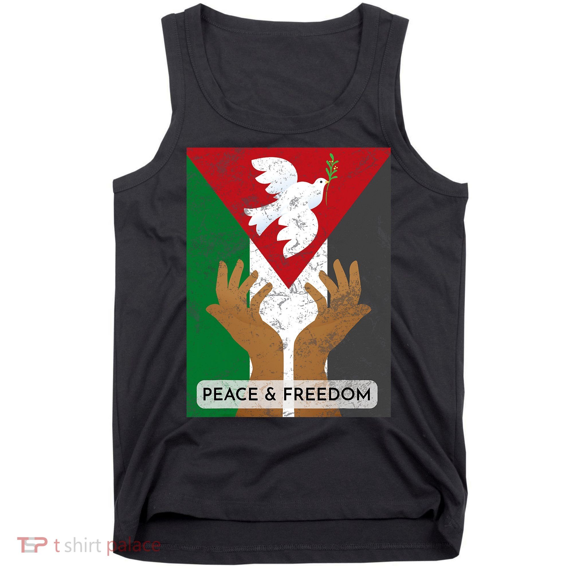 Free Palestine Peace & Freedom Support Palestine And Gaza Tank Top