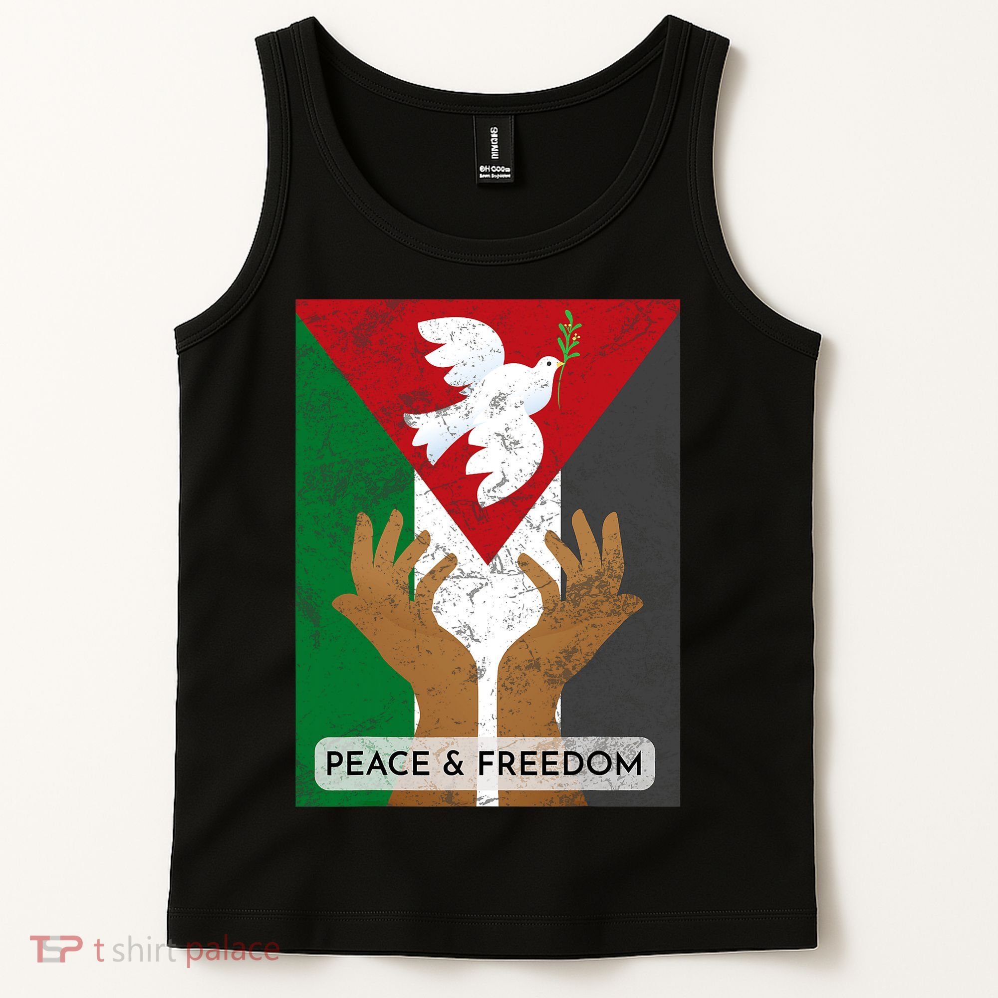Free Palestine Peace & Freedom Support Palestine And Gaza Tank Top