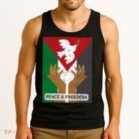 Free Palestine Peace & Freedom Support Palestine And Gaza Tank Top thumb 3