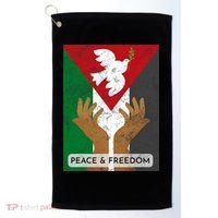 Free Palestine Peace & Freedom Support Palestine And Gaza Golf Towel thumb 0