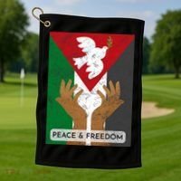 Free Palestine Peace & Freedom Support Palestine And Gaza Golf Towel thumb 1