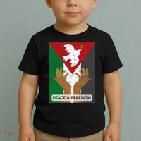 Free Palestine Peace & Freedom Support Palestine And Gaza Toddler T-Shirt thumb 2