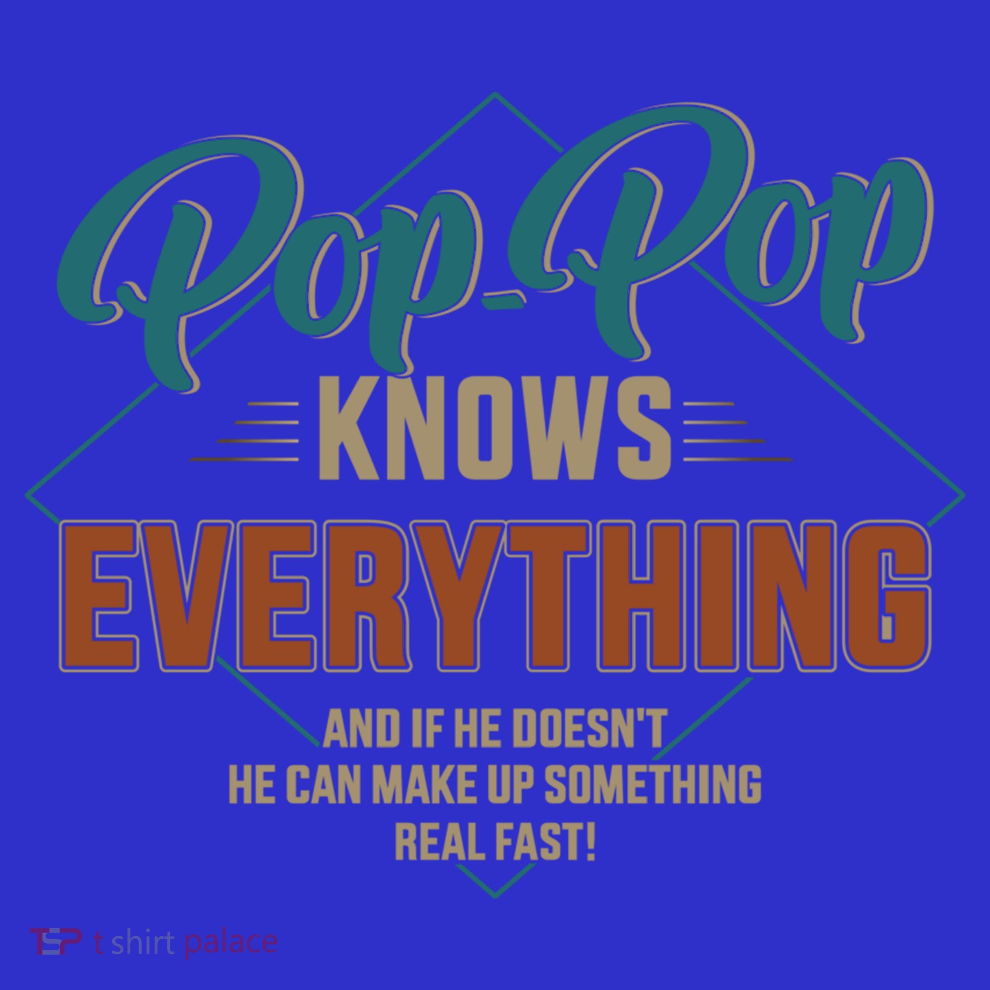 Funny Pop Pop Knows Everything For Grandpa And FatherS Day Meaningful Gift Visor