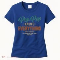 Funny Pop Pop Knows Everything For Grandpa And FatherS Day Meaningful Gift Women's T-Shirt thumb 0