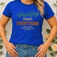 Funny Pop Pop Knows Everything For Grandpa And FatherS Day Meaningful Gift Women's T-Shirt thumb 2