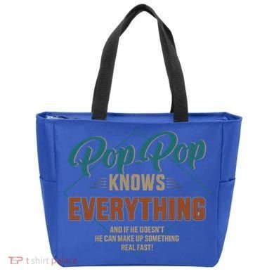 Funny Pop Pop Knows Everything For Grandpa And FatherS Day Meaningful Gift Tote Bag