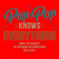 Funny Pop Pop Knows Everything For Grandpa And FatherS Day Meaningful Gift Santa Hat thumb 1
