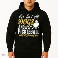 Funny Pickleball Player & Dogs Gift  Hoodie thumb 2