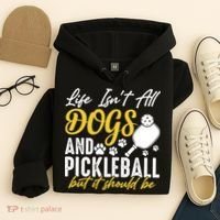 Funny Pickleball Player & Dogs Gift  Hoodie thumb 4