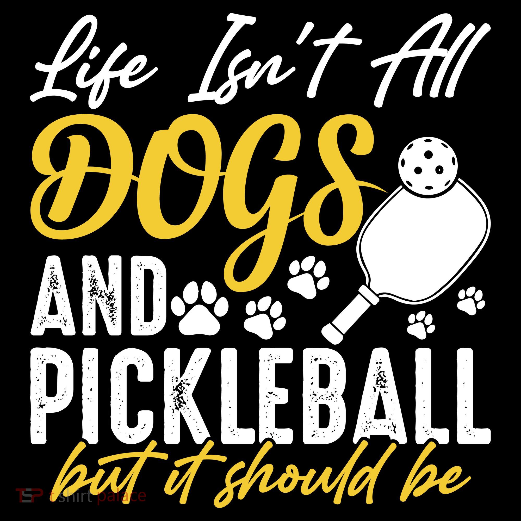 Funny Pickleball Player & Dogs Gift  Hoodie