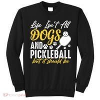 Funny Pickleball Player & Dogs Gift  Sweatshirt thumb 0