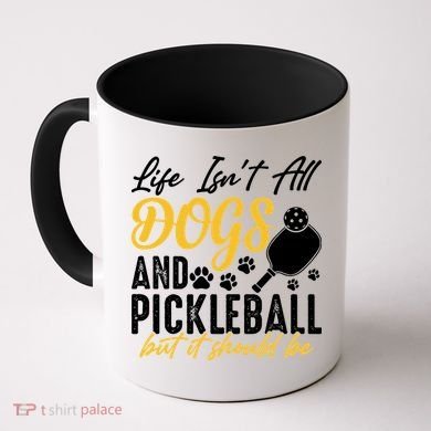 Funny Pickleball Player & Dogs Gift  Coffee Mug