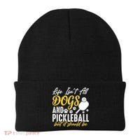 Funny Pickleball Player & Dogs Gift  Beanie thumb 0