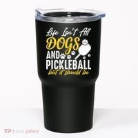 Funny Pickleball Player & Dogs Gift  Tumbler thumb 0