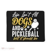 Funny Pickleball Player & Dogs Gift  Mousepad thumb 0
